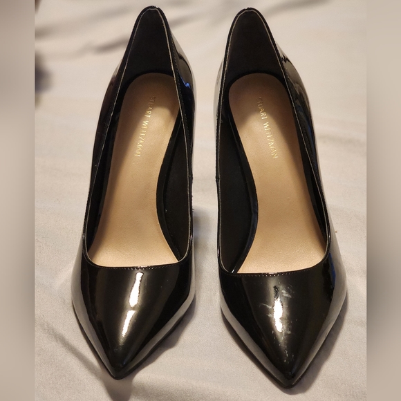 Stuart Weitzman Leigh 95 Pointed Toe Pump (Women) US 7.5 EU 38 Black - Picture 2 of 9